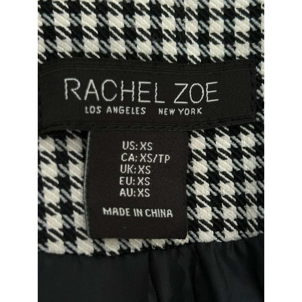 Rachel Zoe Womens XS Houndstooth Blazer Black White Single Button CHU33453D - Picture 4 of 11
